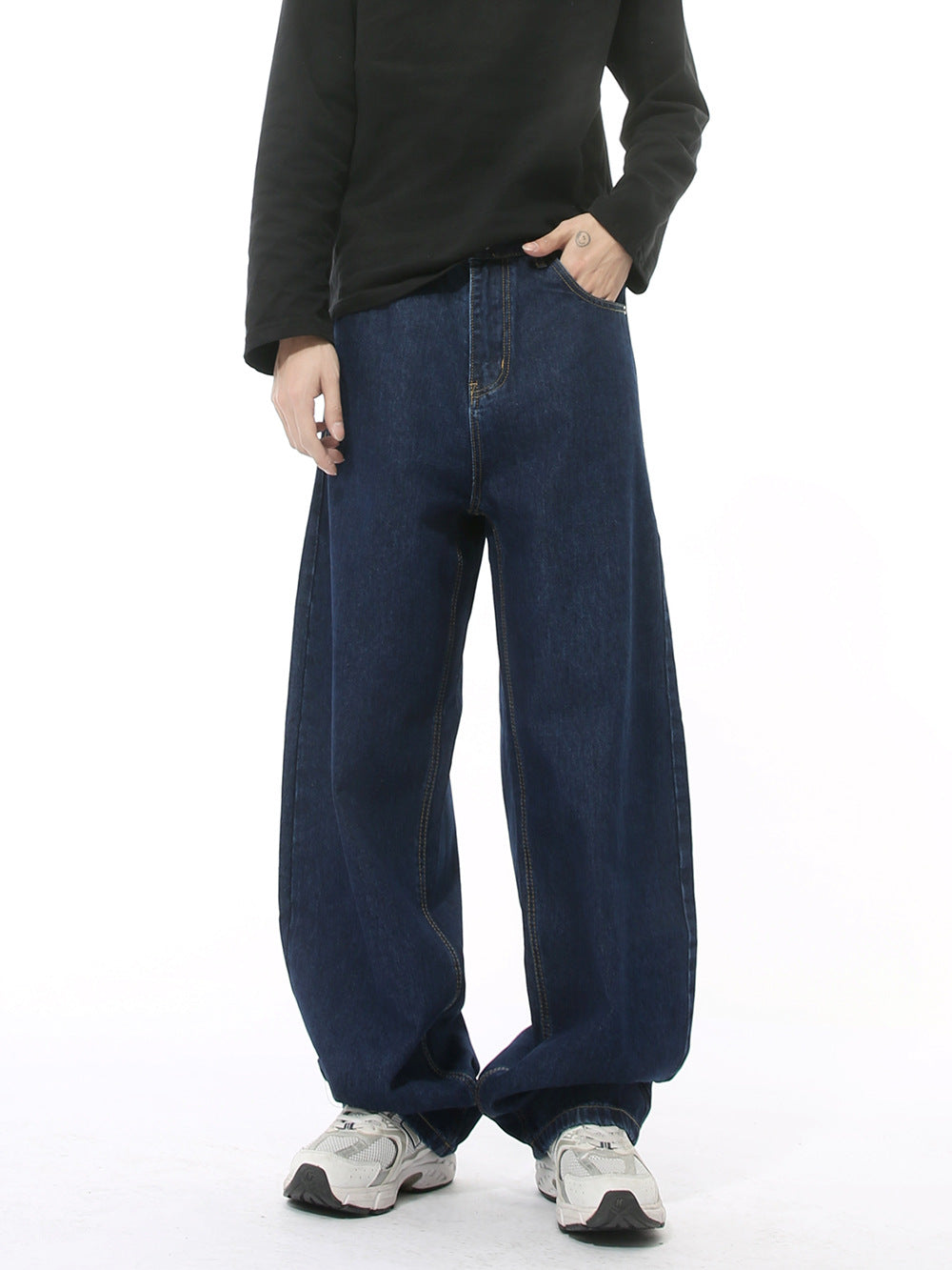 MTLCLOTHES ™ Men's Scimitar Cut Wide Leg Jeans