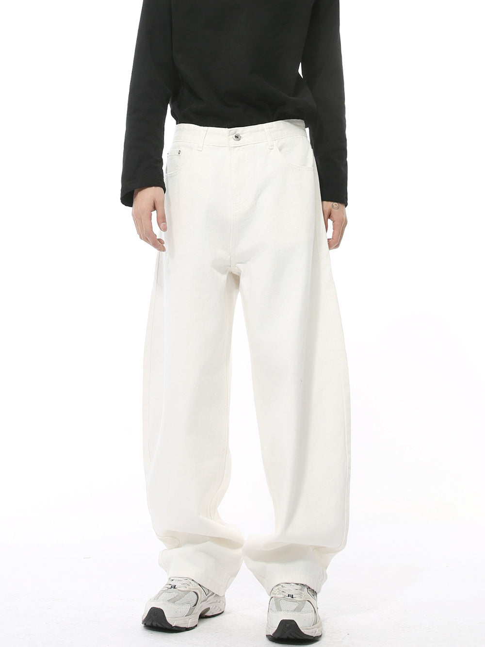 MTLCLOTHES ™ Men's Scimitar Cut Wide Leg Jeans