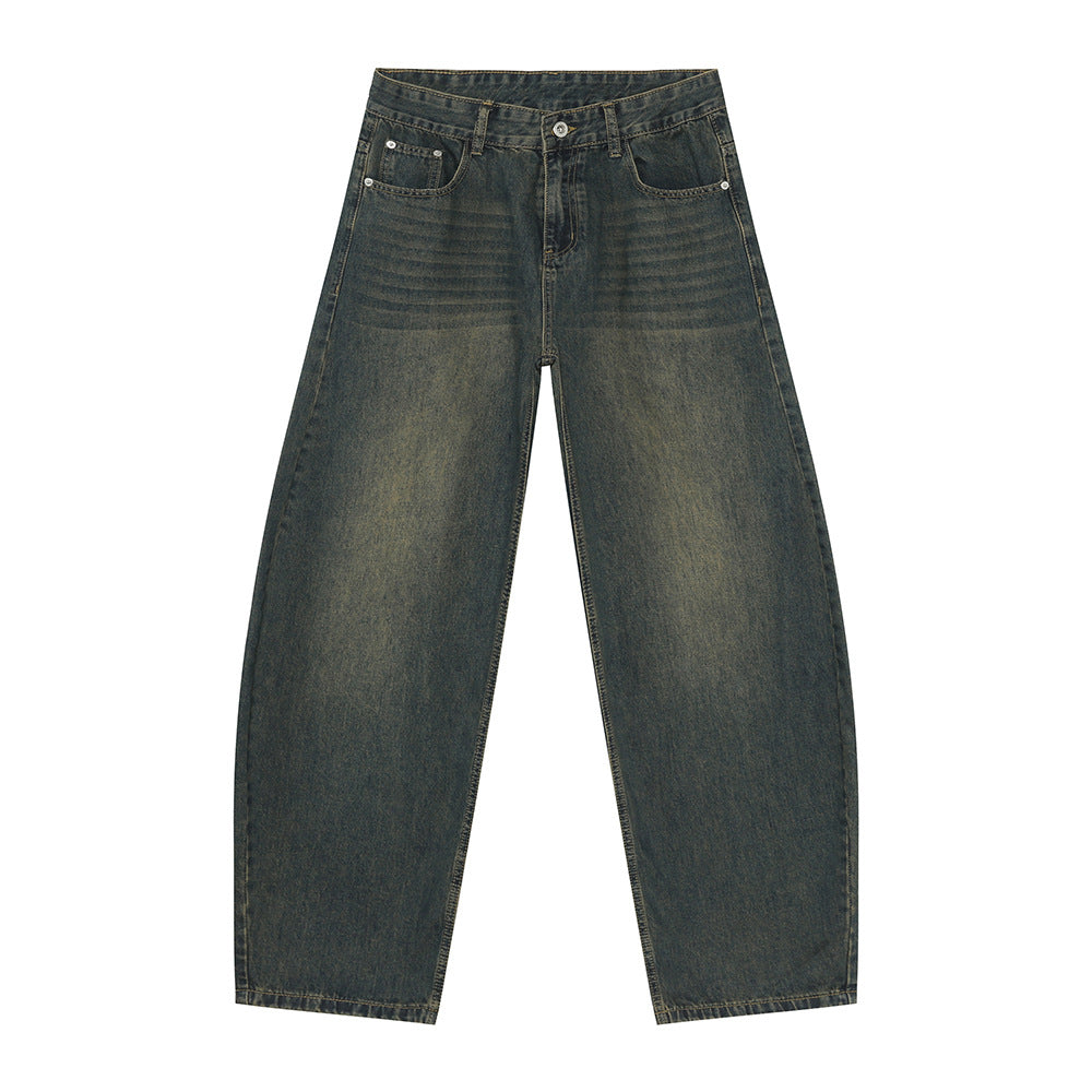 MTLCLOTHES ™ Men's Scimitar Cut Wide Leg Jeans