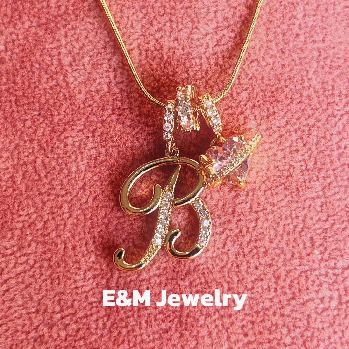 26 Letters Heart 18K Gold Plated Necklace