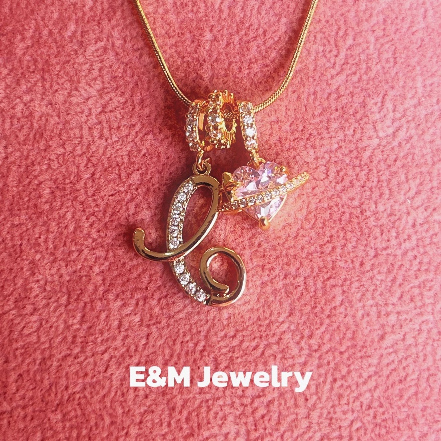 26 Letters Heart 18K Gold Plated Necklace