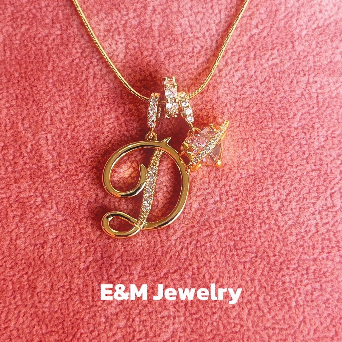 26 Letters Heart 18K Gold Plated Necklace