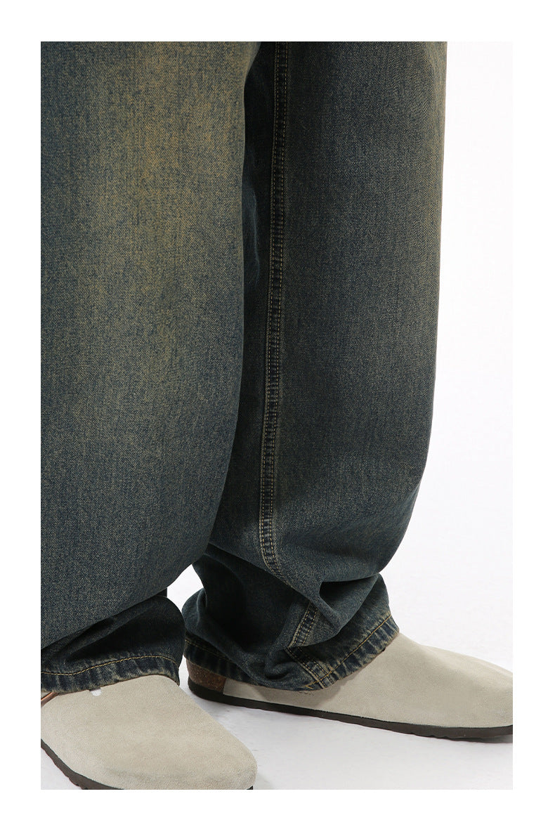MTLCLOTHES ™ Men's Scimitar Cut Wide Leg Jeans