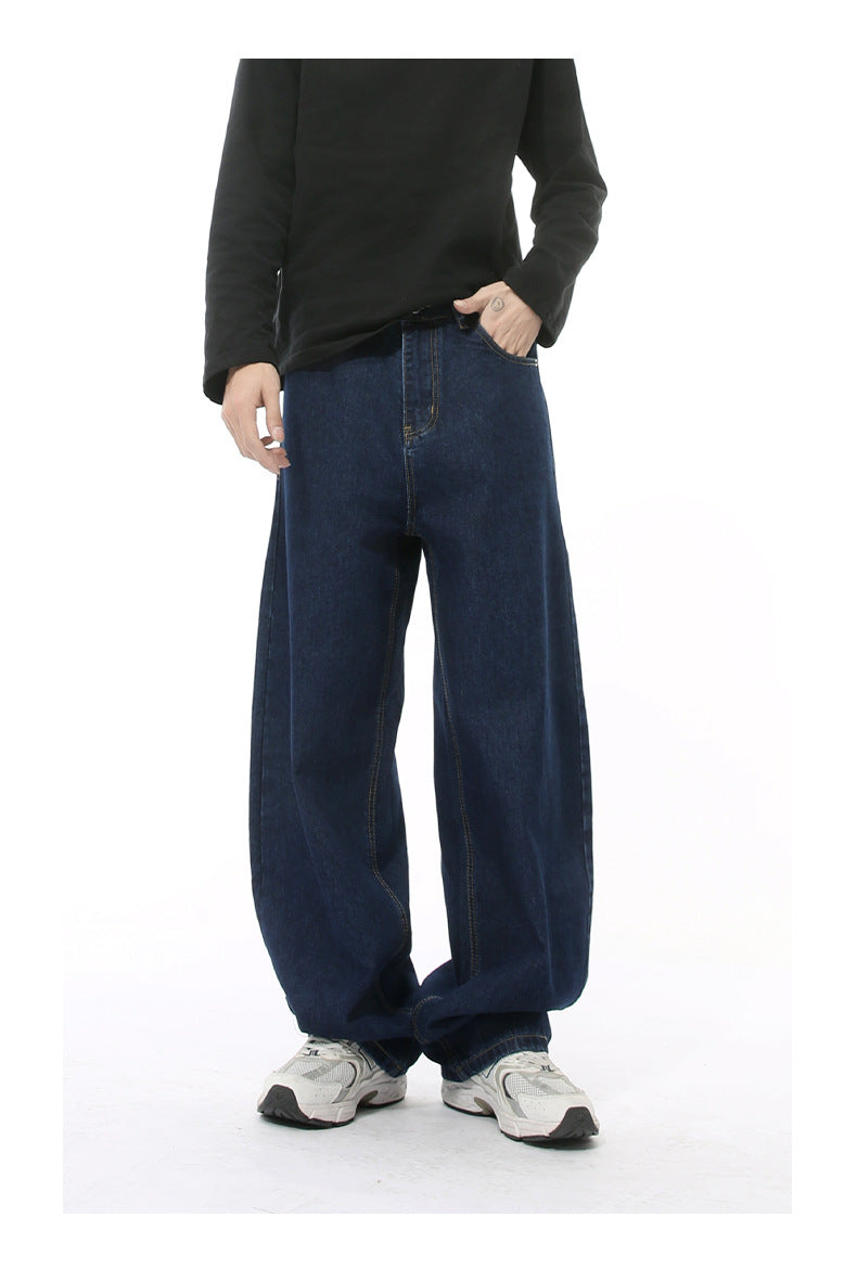MTLCLOTHES ™ Men's Scimitar Cut Wide Leg Jeans
