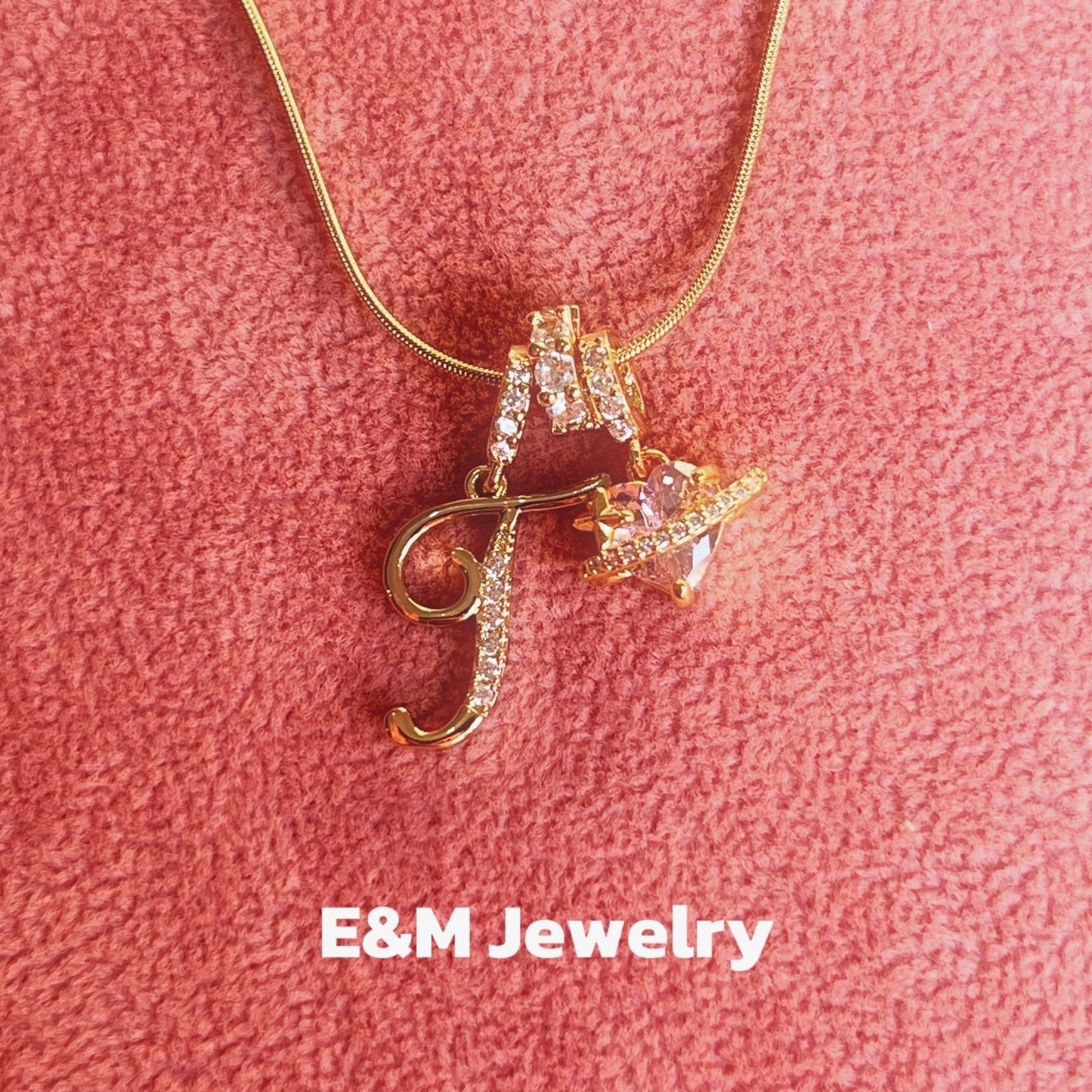 26 Letters Heart 18K Gold Plated Necklace