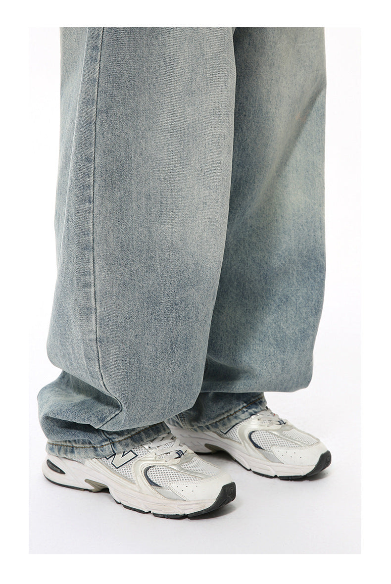 MTLCLOTHES ™ Men's Scimitar Cut Wide Leg Jeans