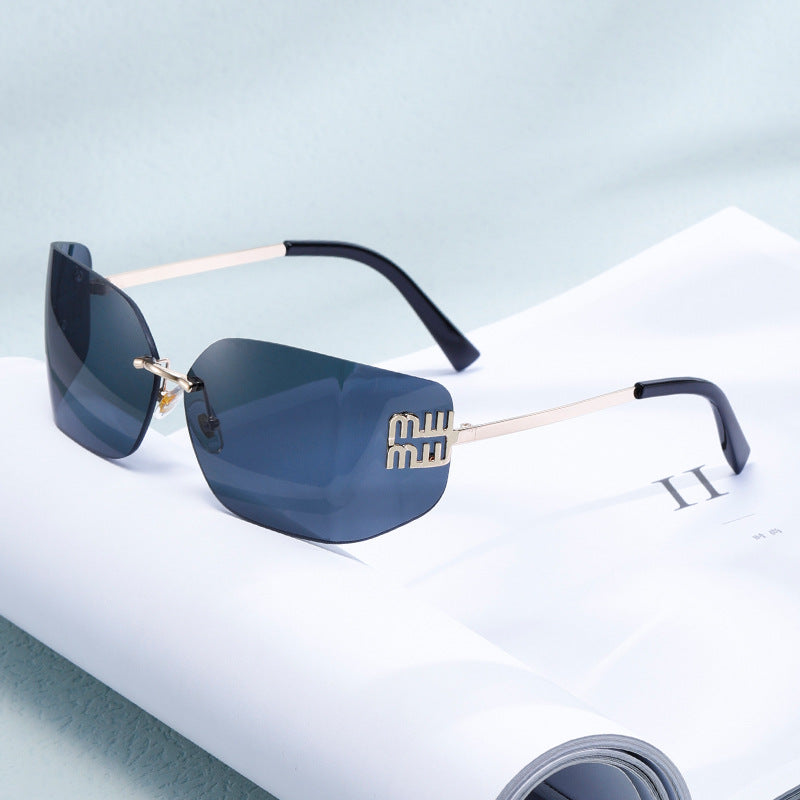 Futuristic Rimless Y2K Sunglasses