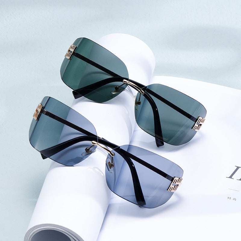 Futuristic Rimless Y2K Sunglasses