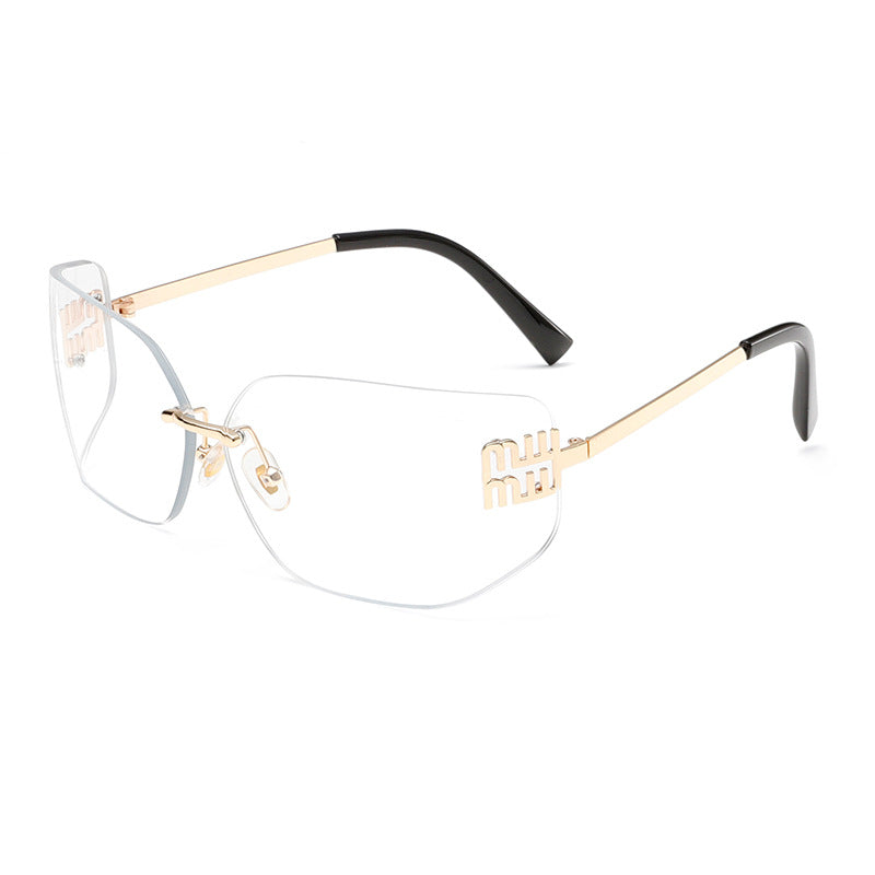 Futuristic Rimless Y2K Sunglasses