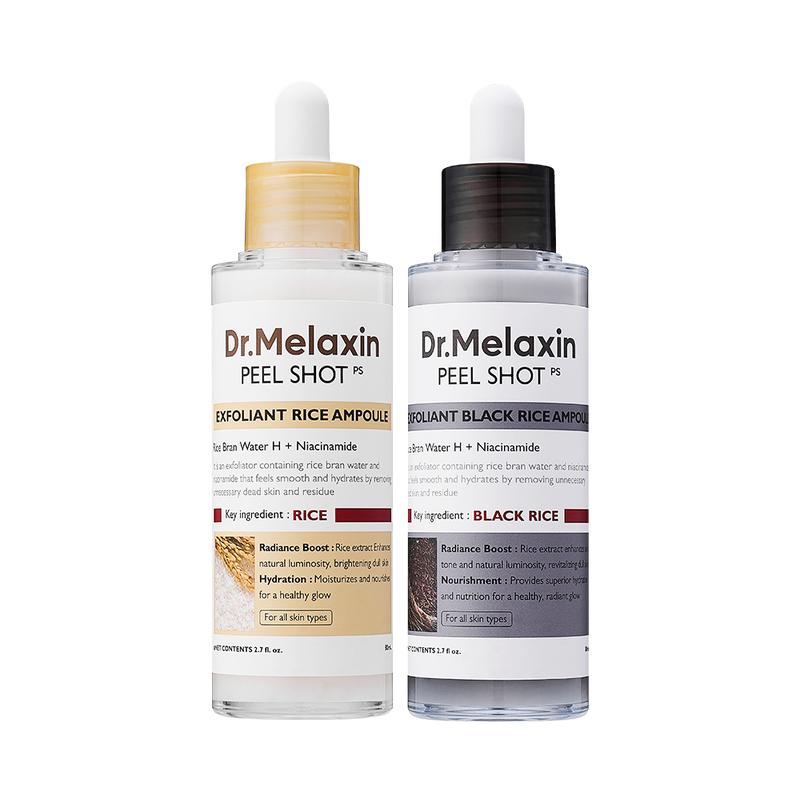 Peel Shot Glow Rice Ampoule Duo - Serums for Brightening, Exfoliating, and Moisturizing - Suitable for All Skin Types