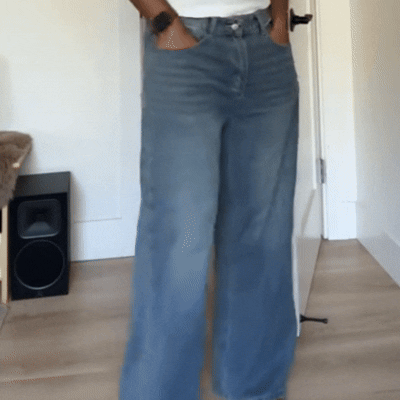 MTLCLOTHES ™ Men's Scimitar Cut Wide Leg Jeans