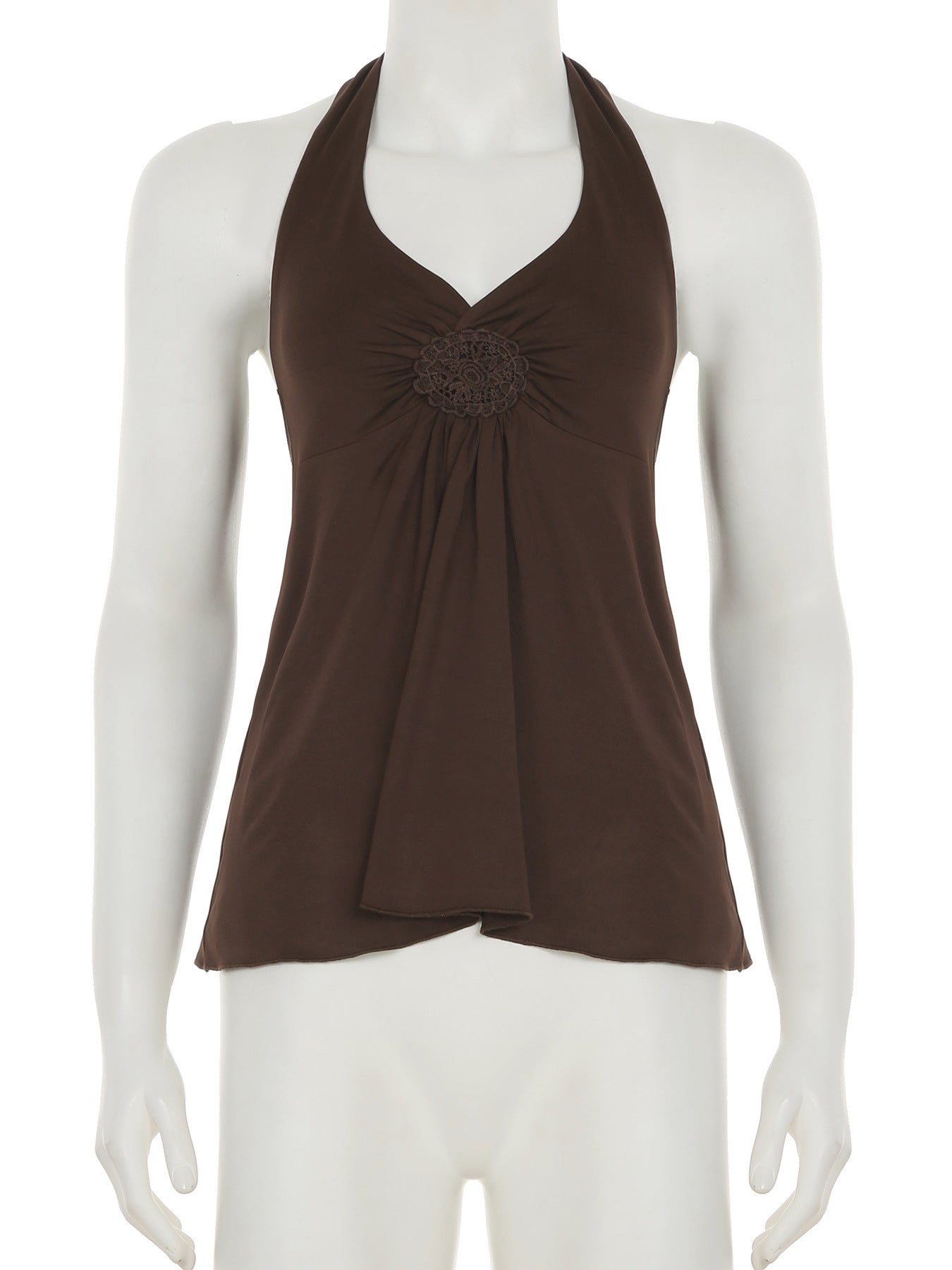 Halter - Neck Gathered Front Top