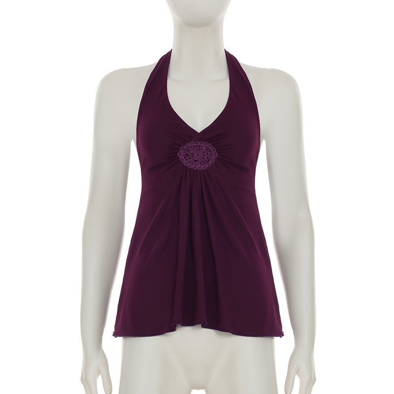 Halter - Neck Gathered Front Top