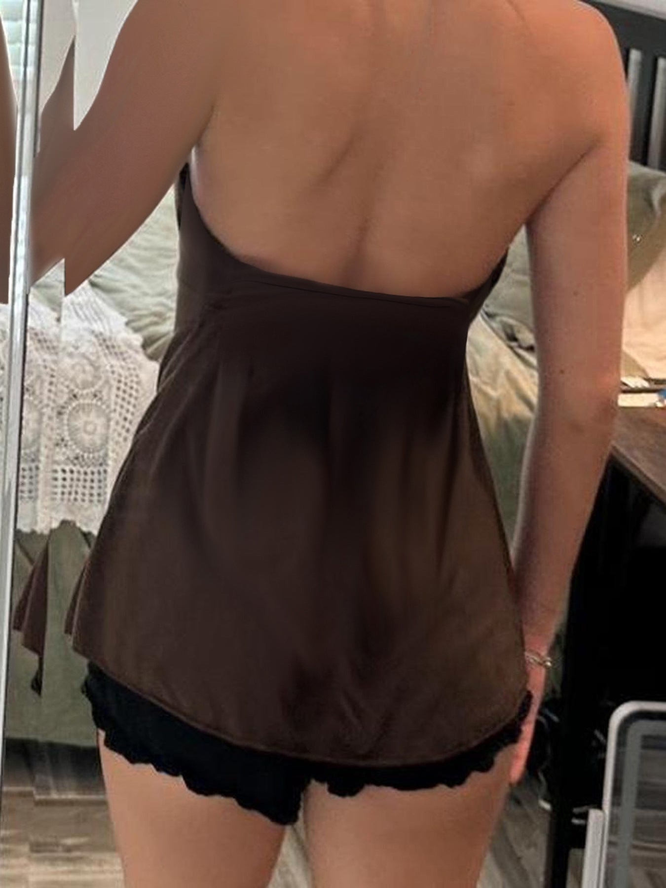 Halter - Neck Gathered Front Top
