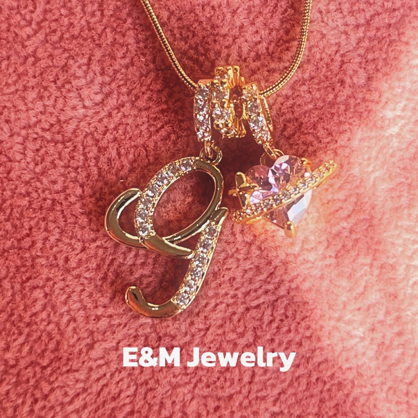 26 Letters Heart 18K Gold Plated Necklace