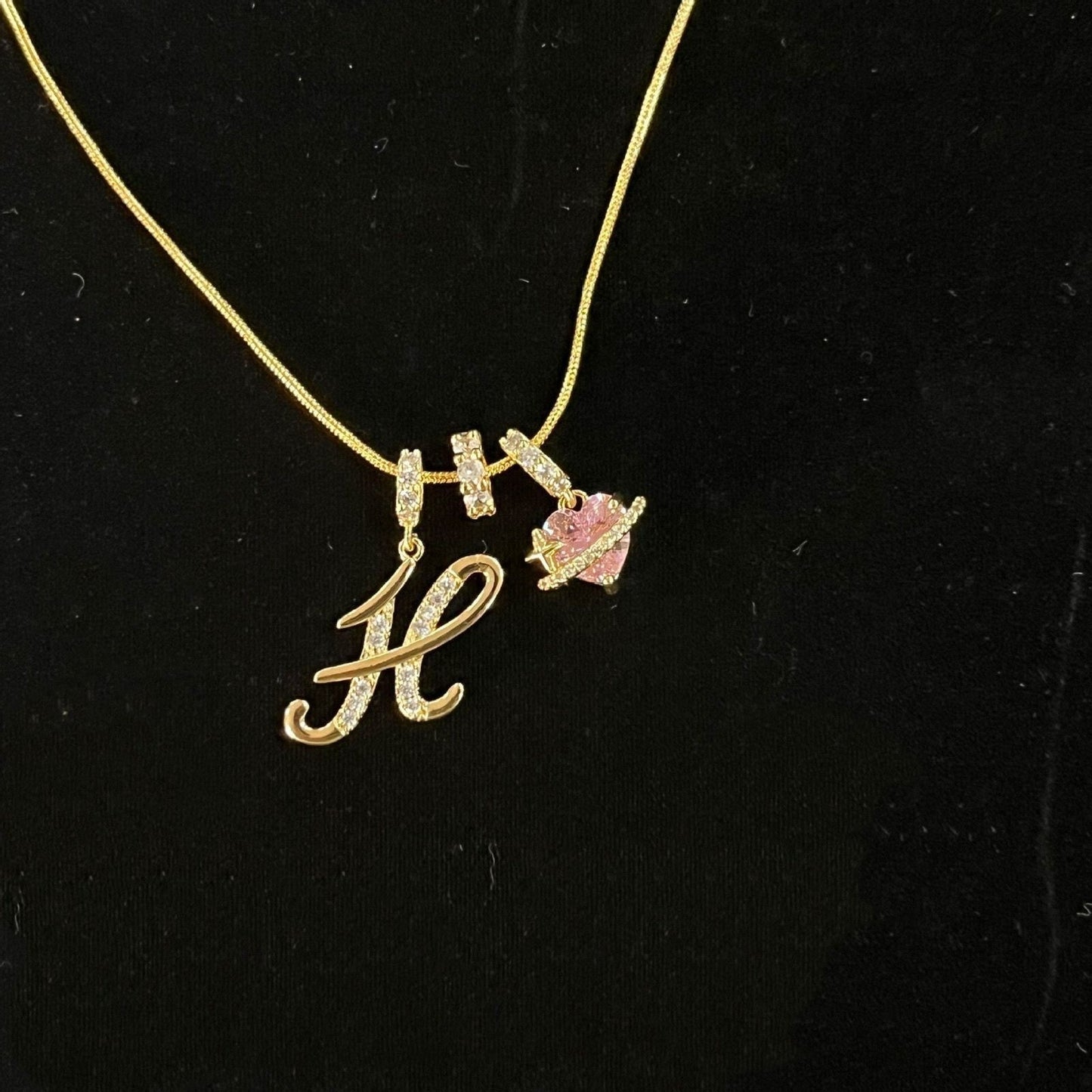 26 Letters Heart 18K Gold Plated Necklace