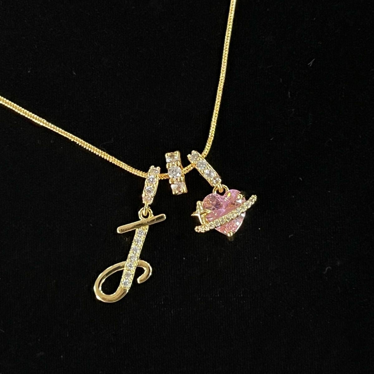 26 Letters Heart 18K Gold Plated Necklace