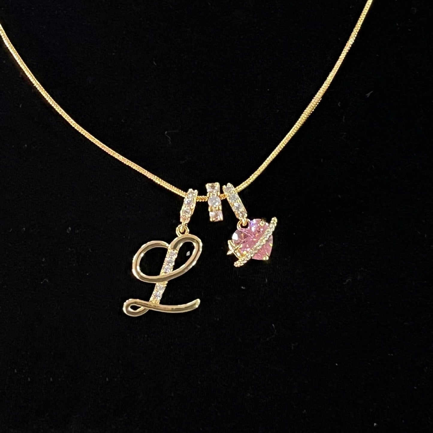 26 Letters Heart 18K Gold Plated Necklace