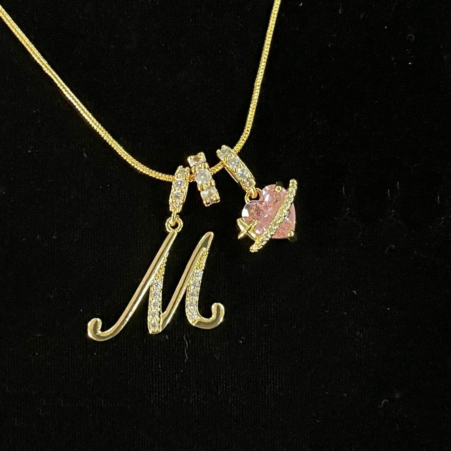 26 Letters Heart 18K Gold Plated Necklace