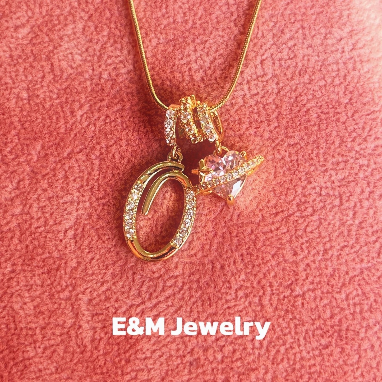 26 Letters Heart 18K Gold Plated Necklace