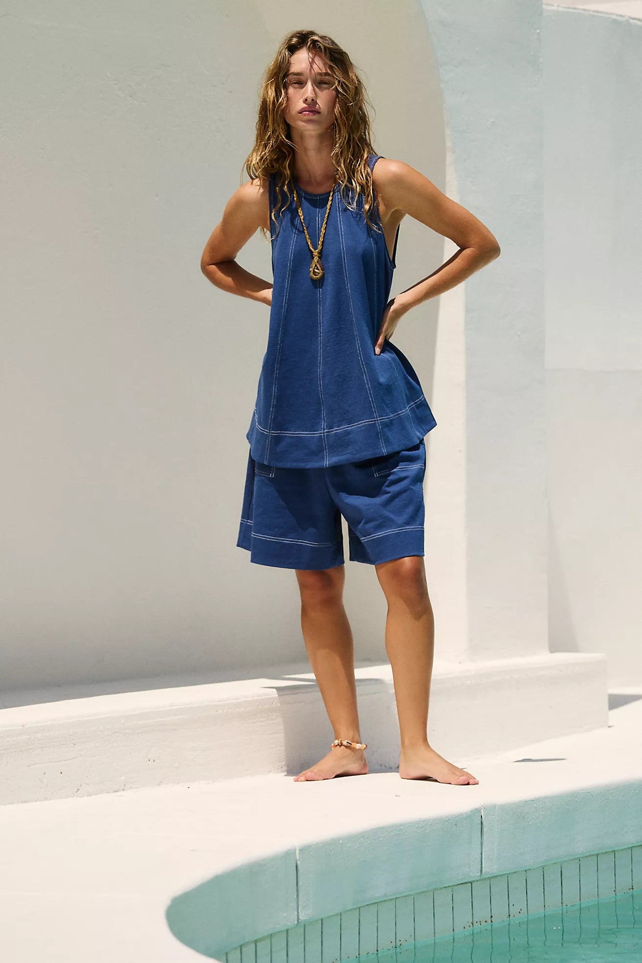 Solid Color Sleeveless Sets