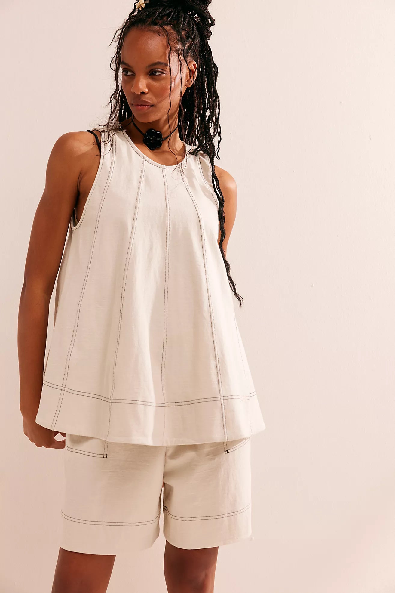 Solid Color Sleeveless Sets