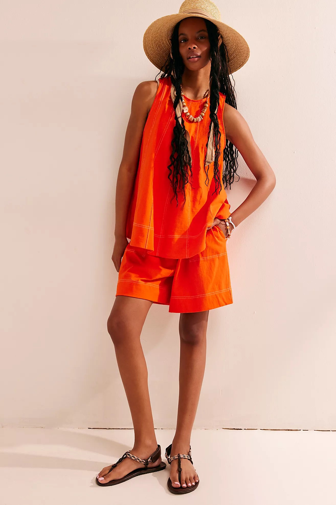 Solid Color Sleeveless Sets