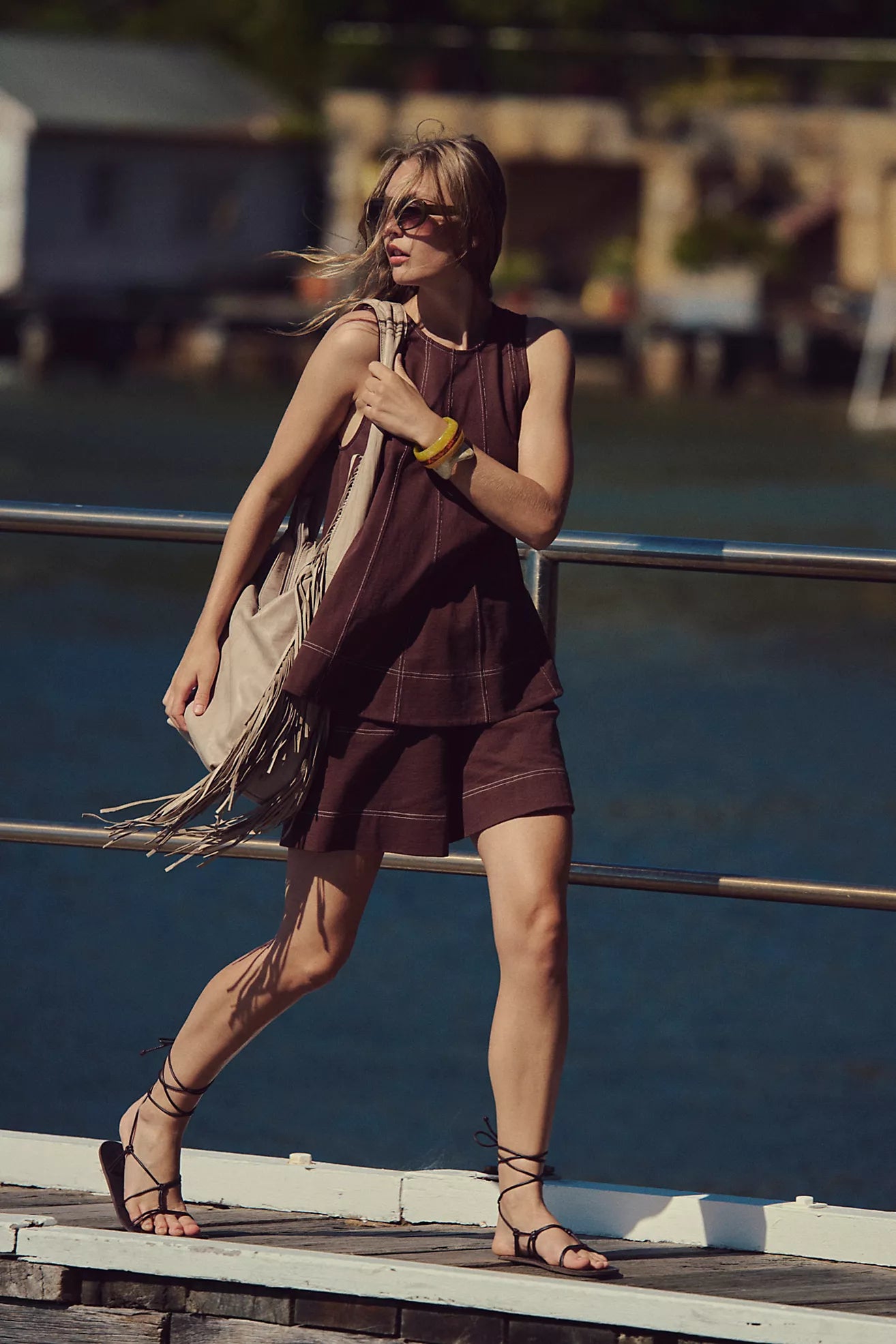 Solid Color Sleeveless Sets