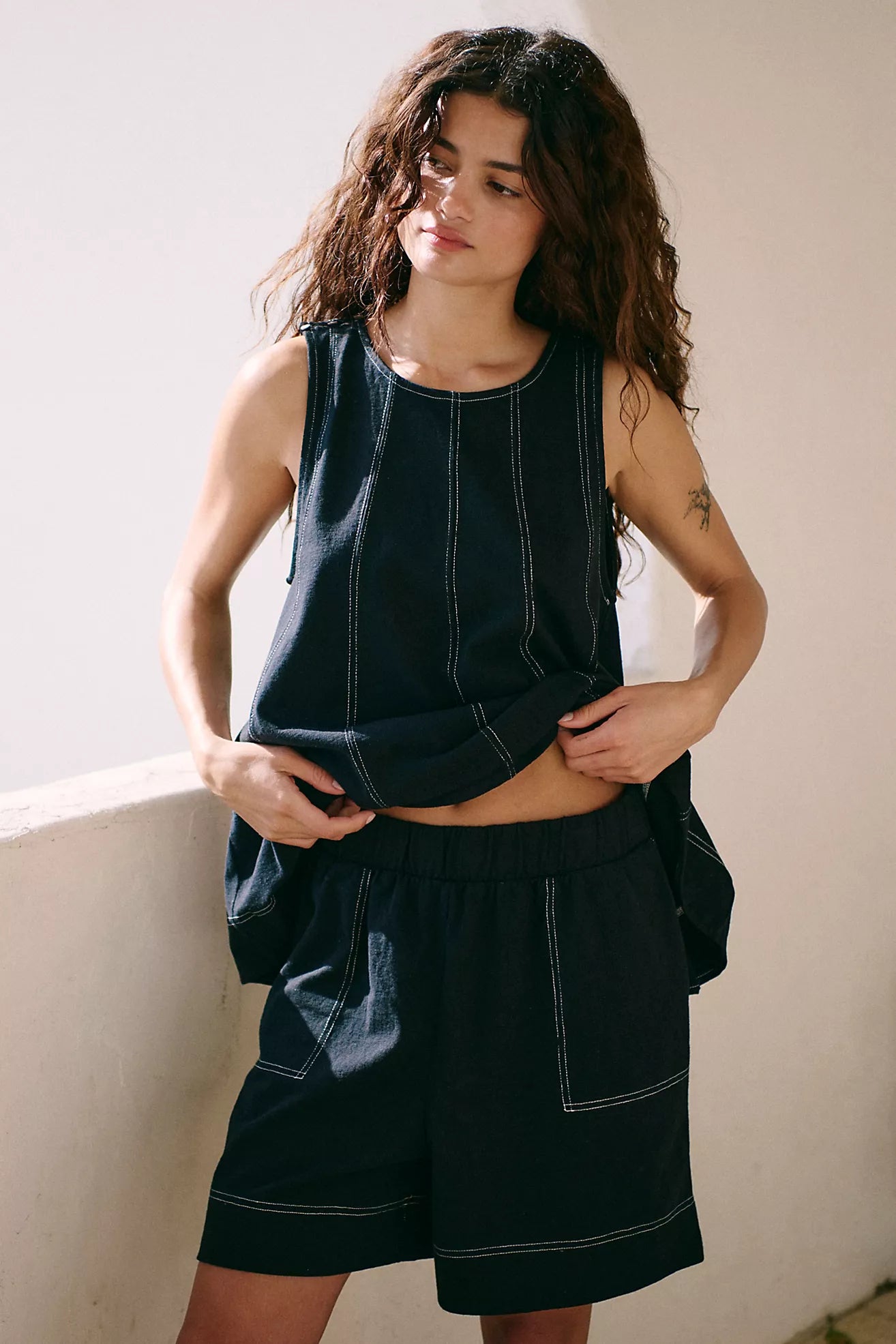 Solid Color Sleeveless Sets