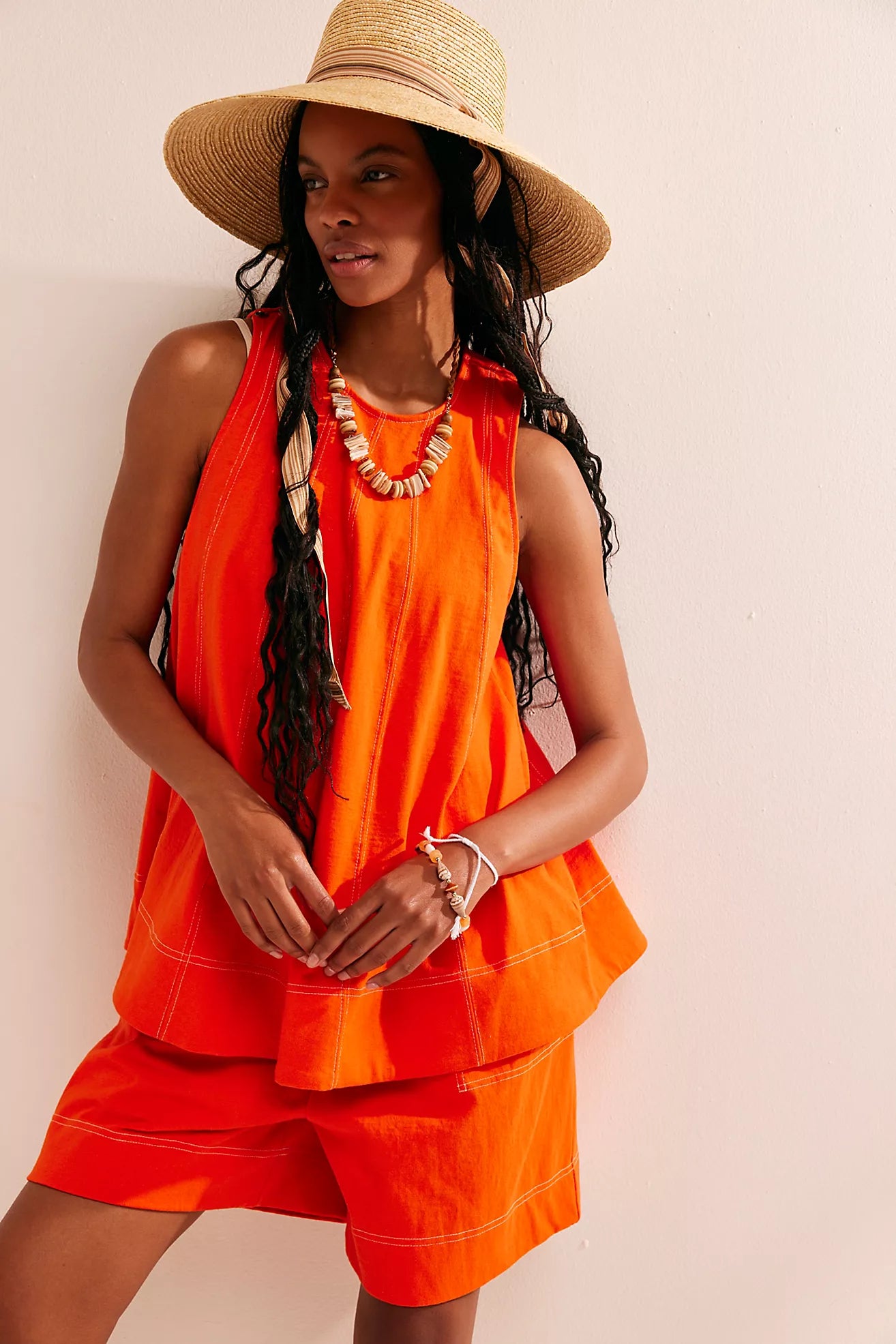 Solid Color Sleeveless Sets
