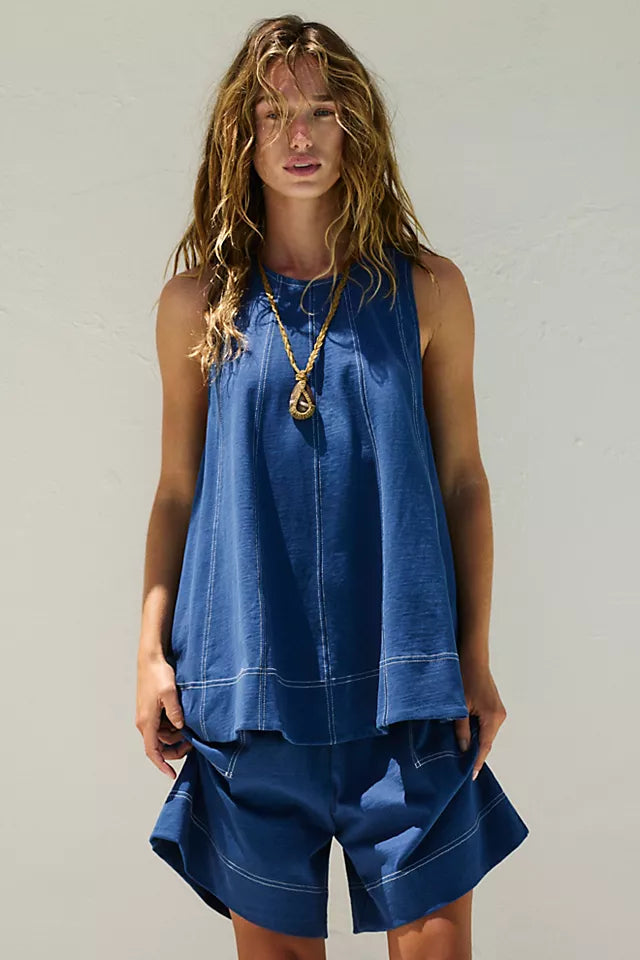 Solid Color Sleeveless Sets