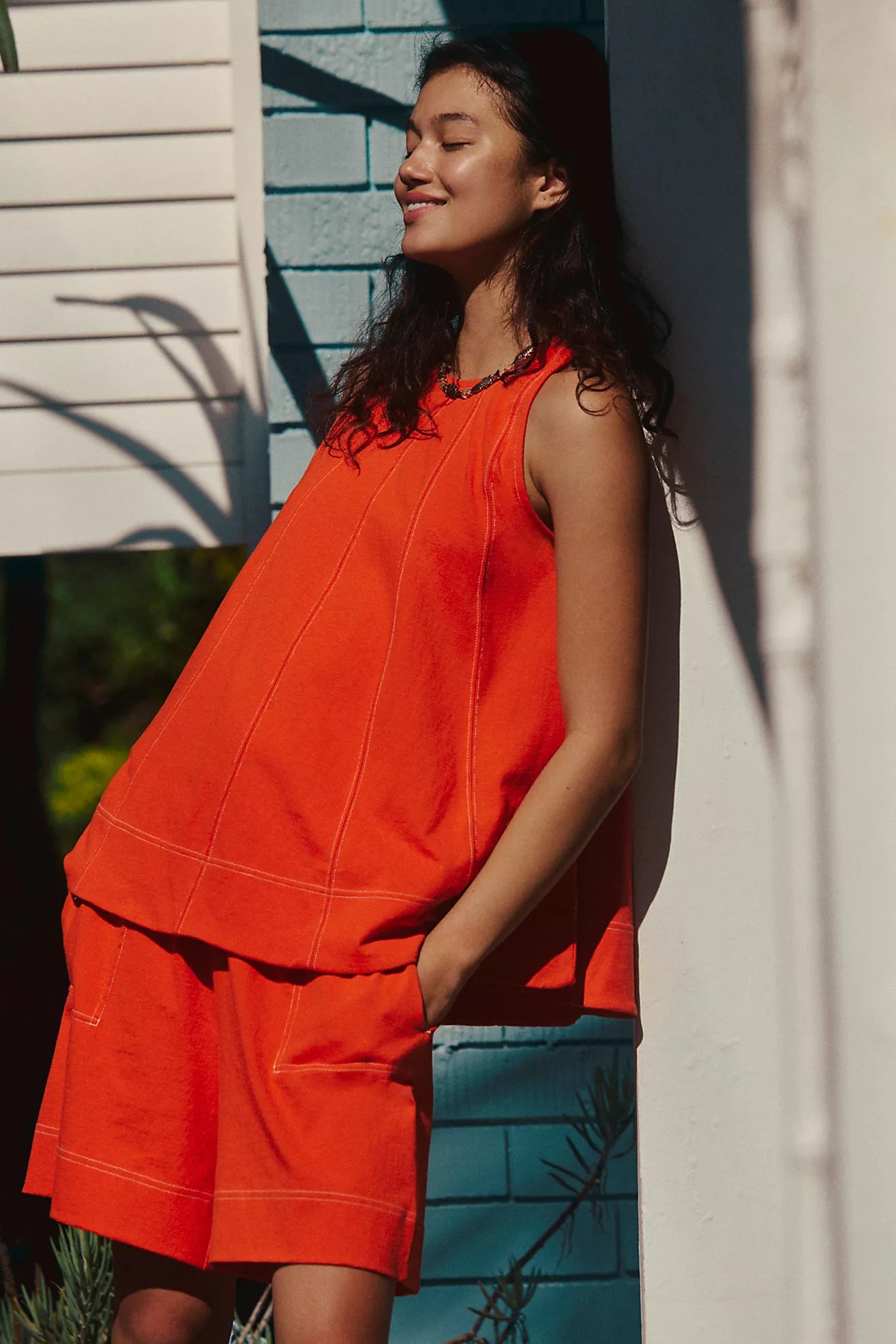 Solid Color Sleeveless Sets
