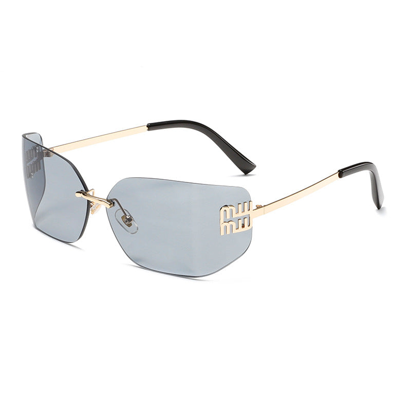 Futuristic Rimless Y2K Sunglasses