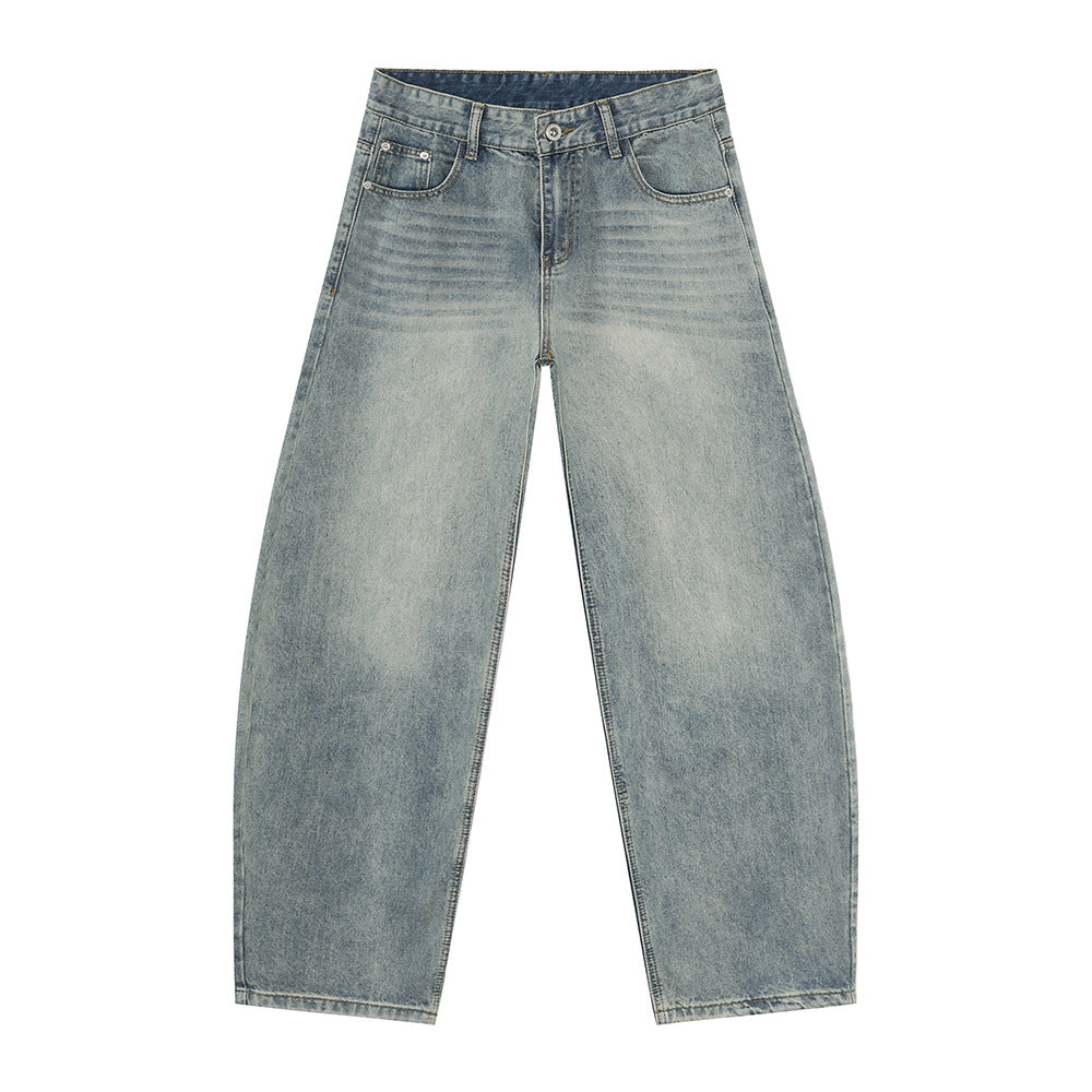 MTLCLOTHES ™ Men's Scimitar Cut Wide Leg Jeans