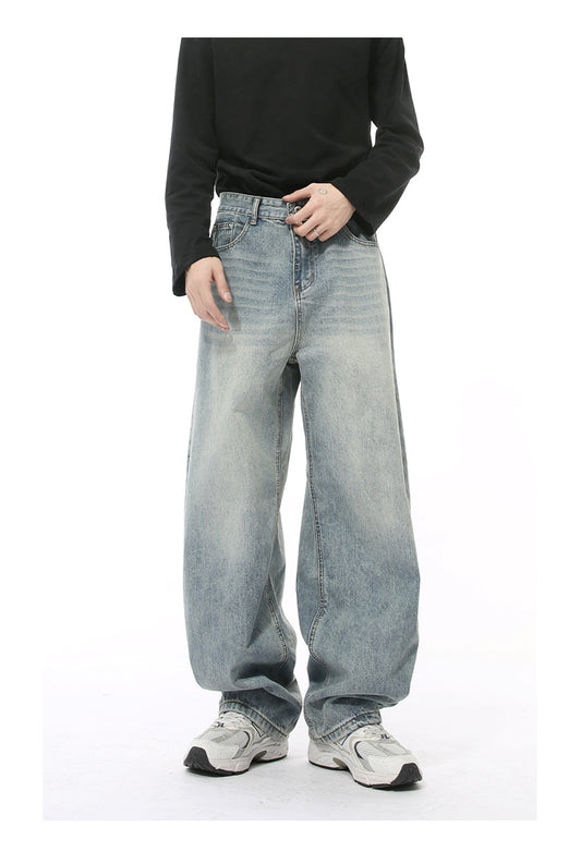MTLCLOTHES ™ Men's Scimitar Cut Wide Leg Jeans