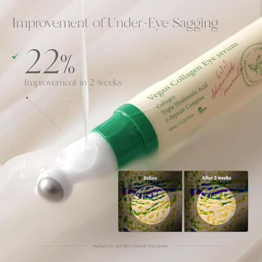 Vegan Collagen Eye Serum – With Triple Hyaluronic Acid and 5-Peptide Complex