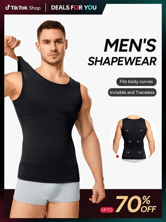 【Nebility】 Men's Basic Compression Shapewear Vest