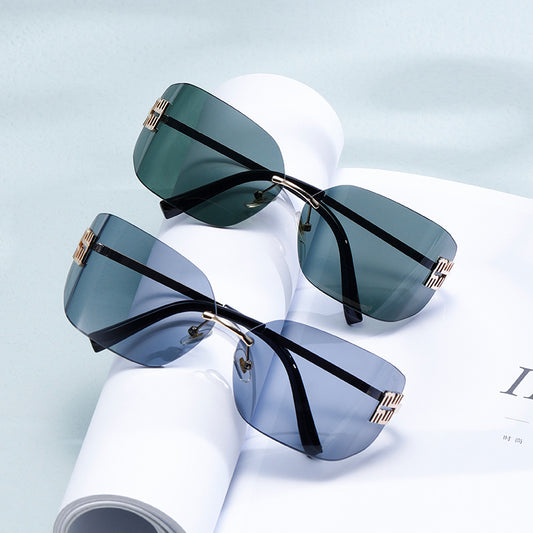 Futuristic Rimless Y2K Sunglasses
